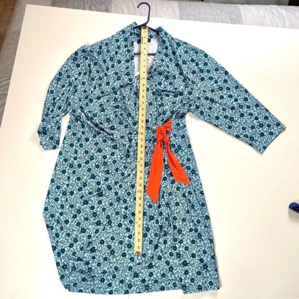 Isabel + Alice Blue Floral Faux Wrap 3/4 Sleeve Dress Size 3X - Picture 6 of 8